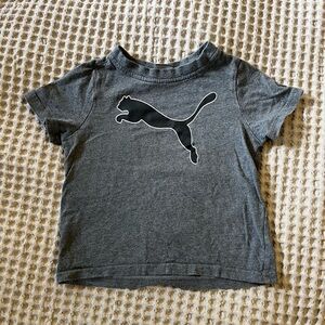Puma Gray Short Sleeve Tee with Black Logo